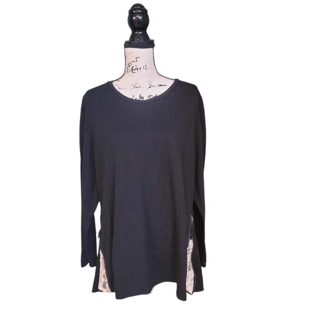 Lori Goldstein Lounge Cozy Loose Fit Top Size Xlarge